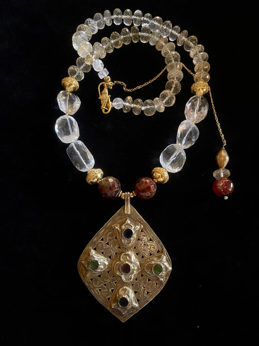 Antique Silver Gilded Pendant