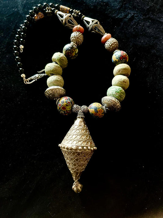 Antique Silver Bicone Bead from Mauritania