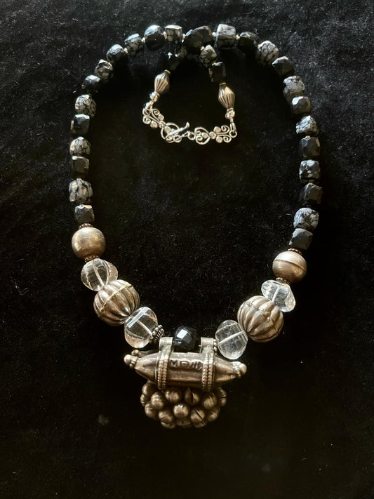 Antique Silver Amulet Pendant from Rajasthan India