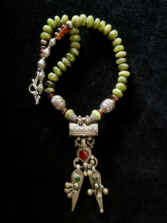 Antique Silver Tool Kit Pendant from Rajasthan