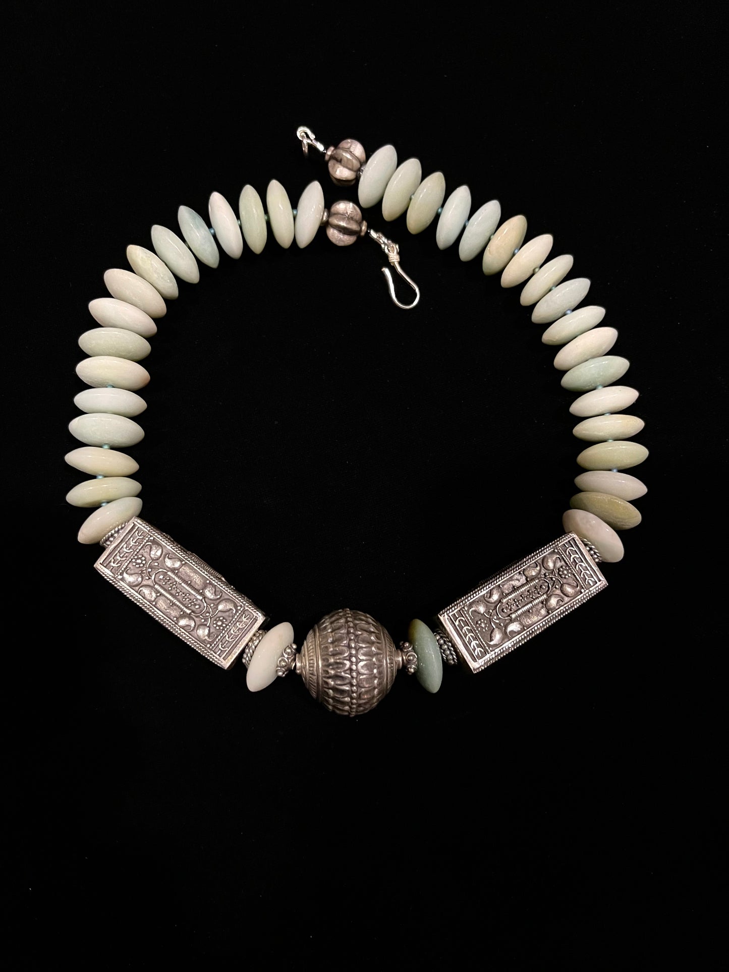 Aquamarine and old silver