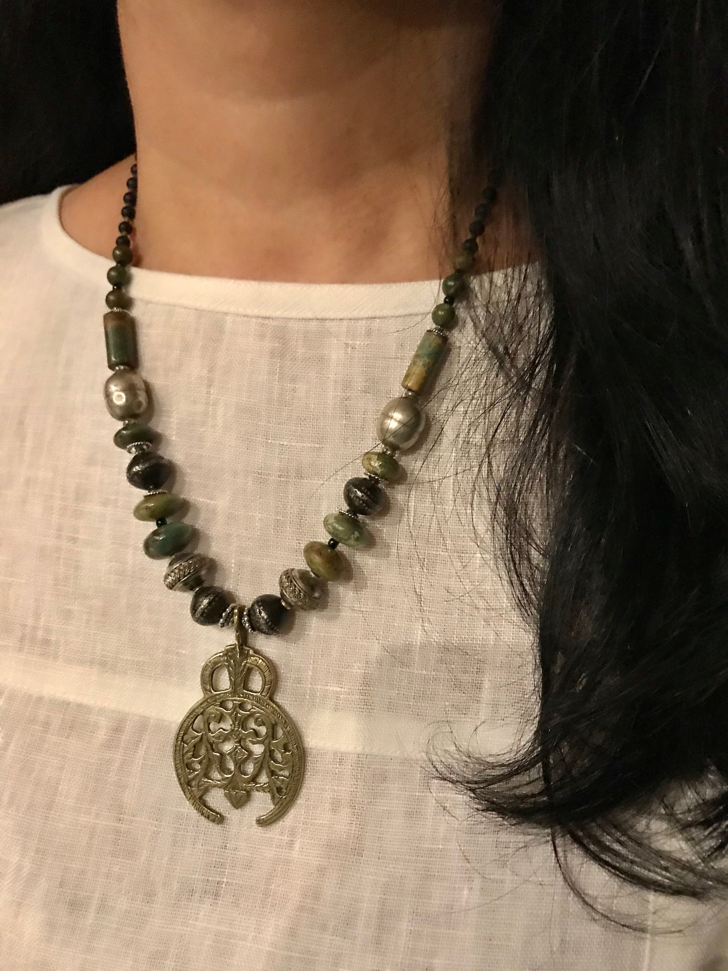 Antique Sirwa pendant and turquoise