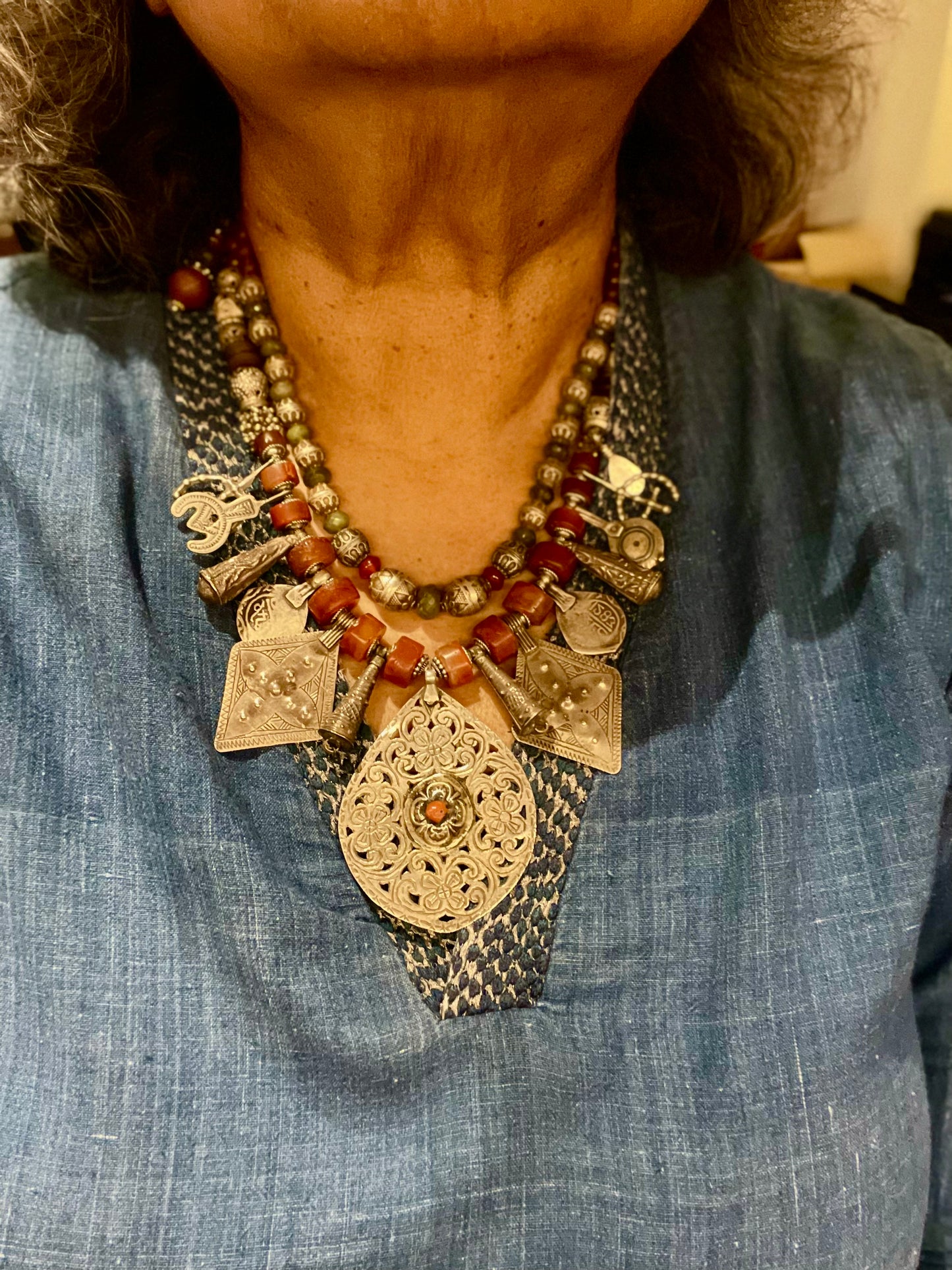 Moroccan amulet necklace