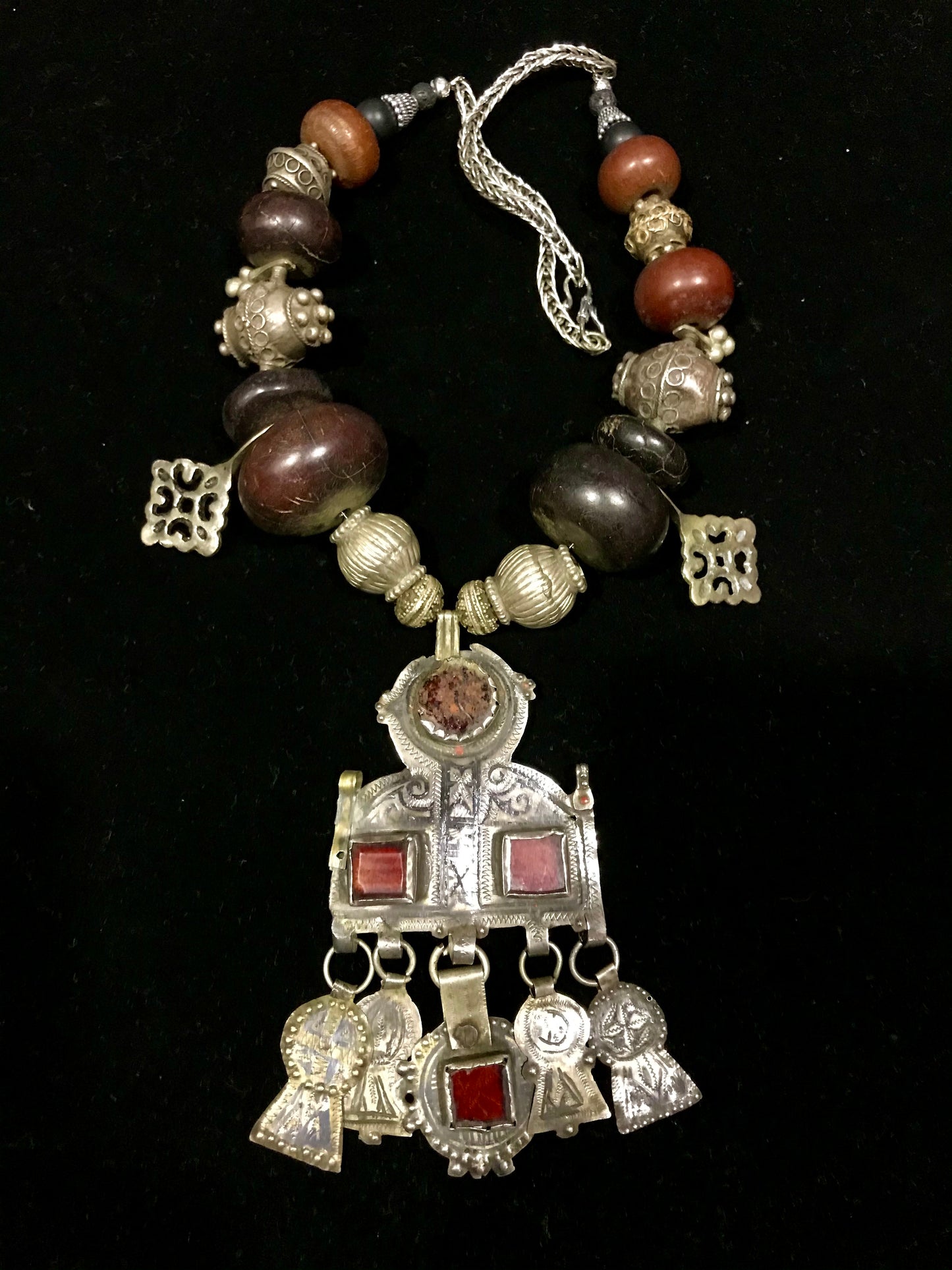 Antique Moroccan Tanit pendant necklace