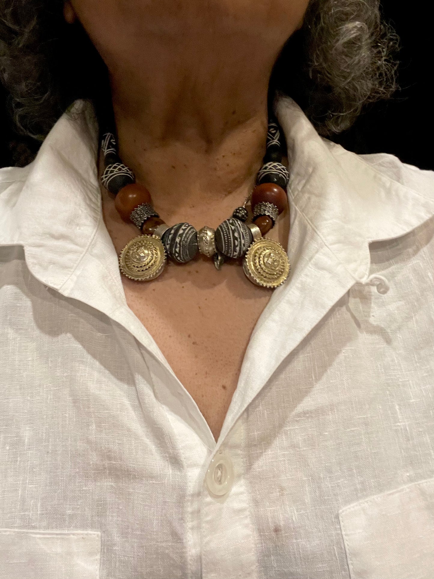 Ethiopian gold washed pendants