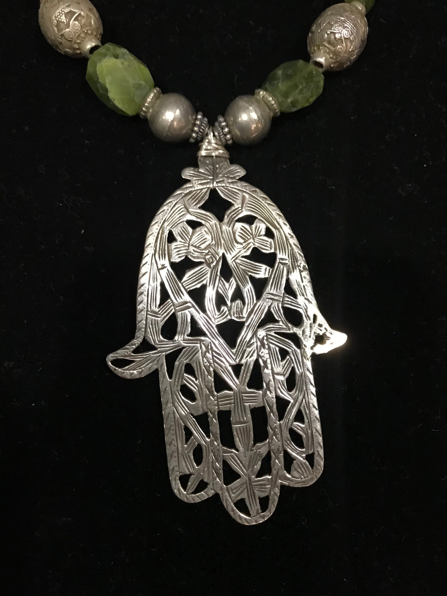 Filigree Khamsa necklace