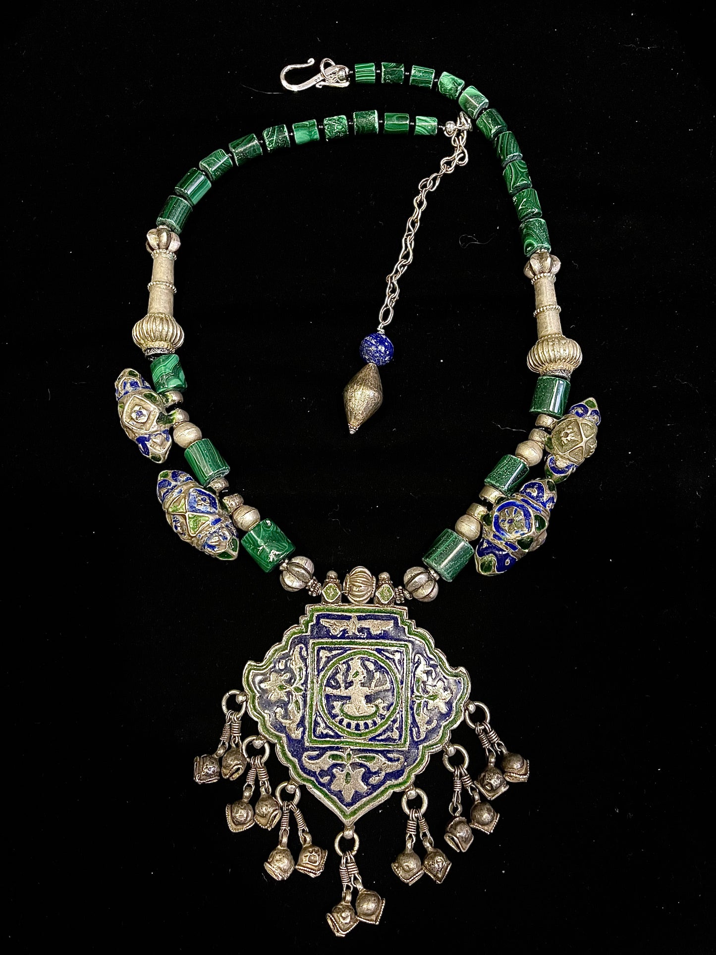 Enamel pendant necklace from Himachal Pradesh