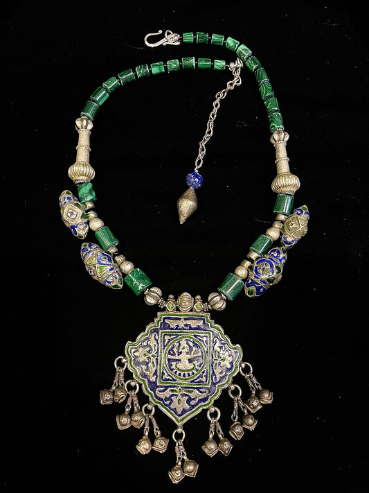 Enamel pendant necklace from Himachal Pradesh