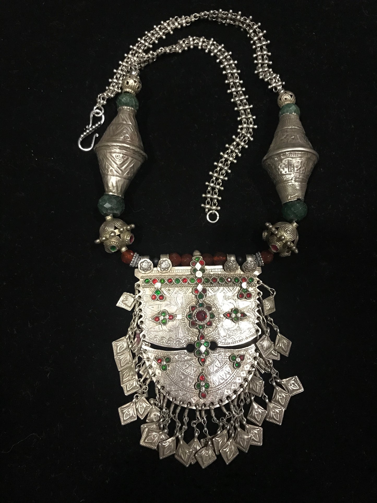 Silver Afghan Pendant necklace