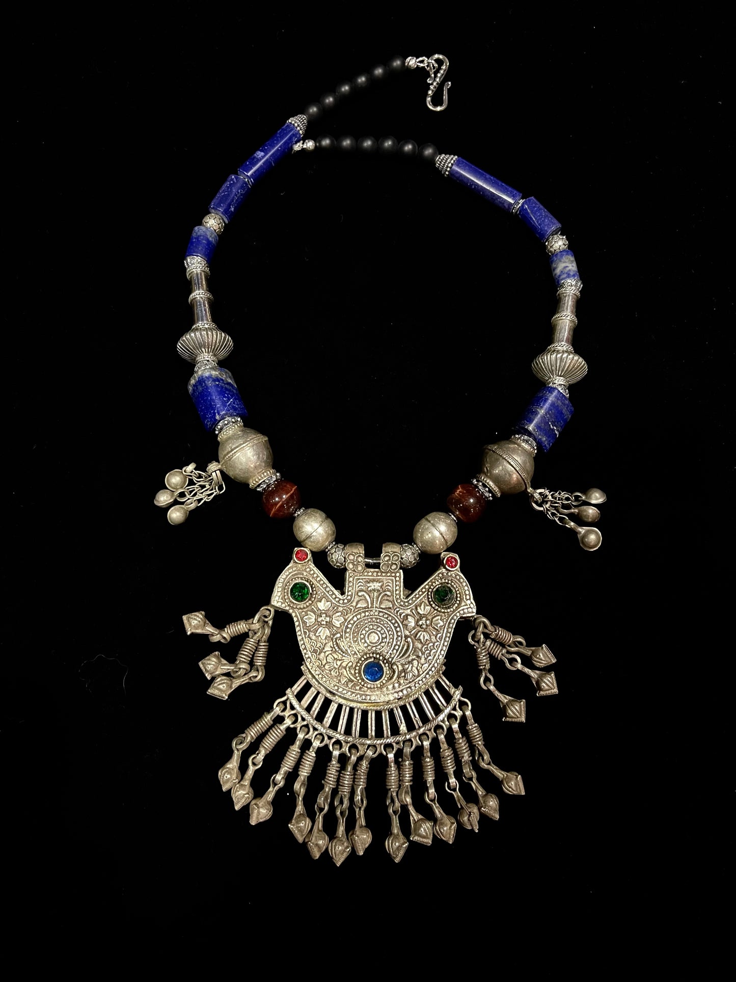 Afghan bird pendant necklace
