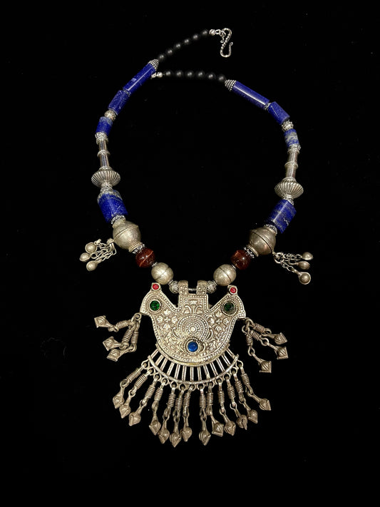 Afghan bird pendant necklace