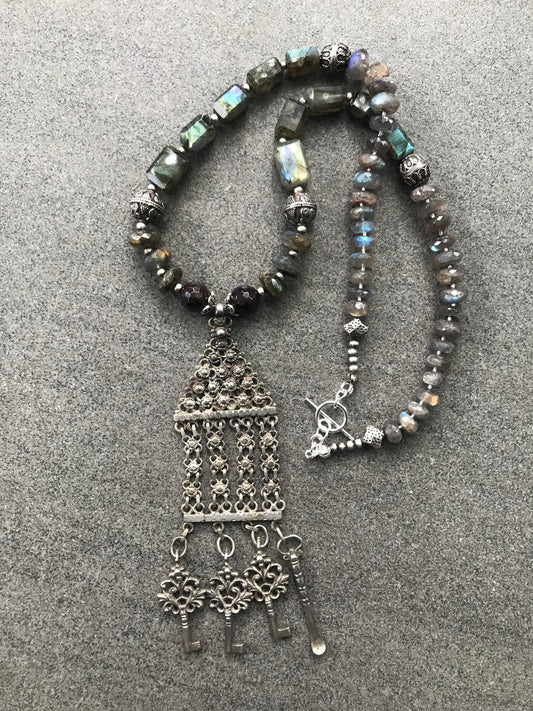 Antique Sri Lankan waist chain necklace