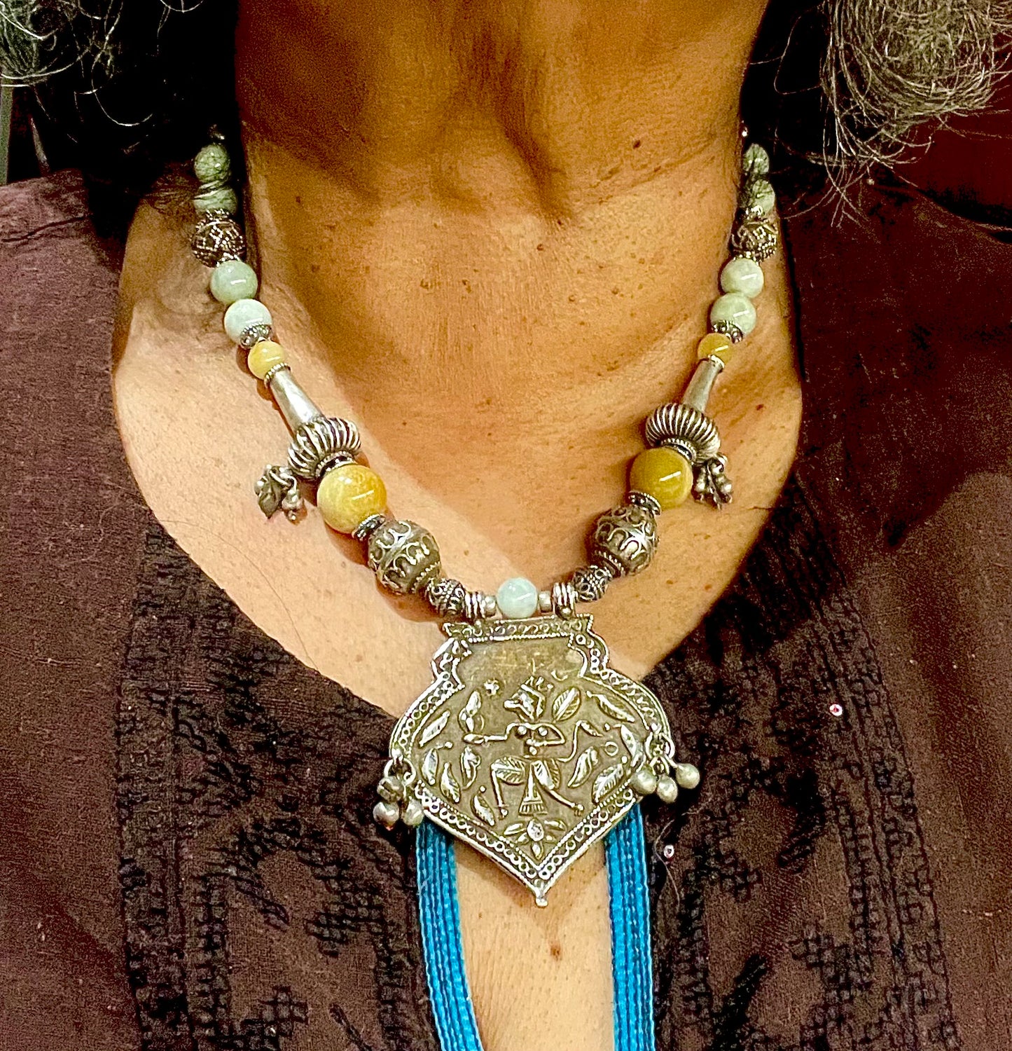 Antique Hanuman necklace