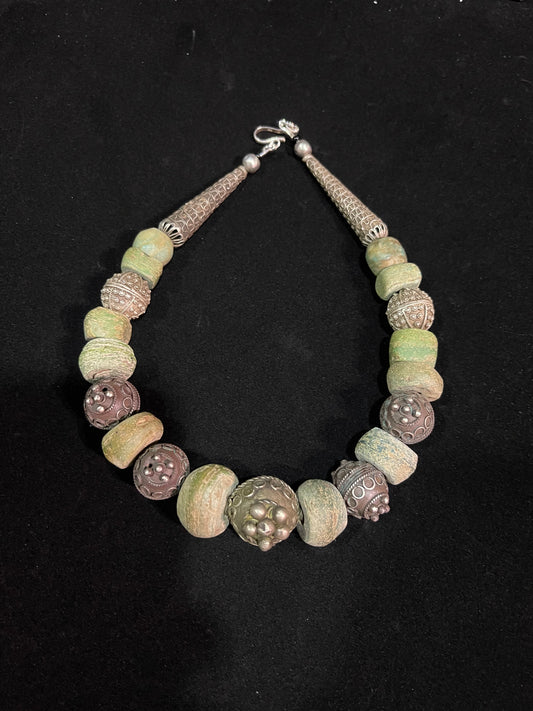 Antique Hebron beads necklace