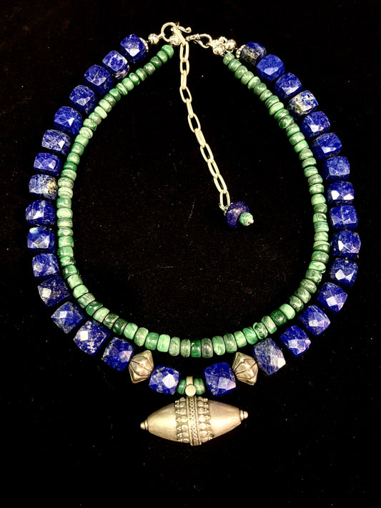 Silver Amulet Necklace from Rajasthan