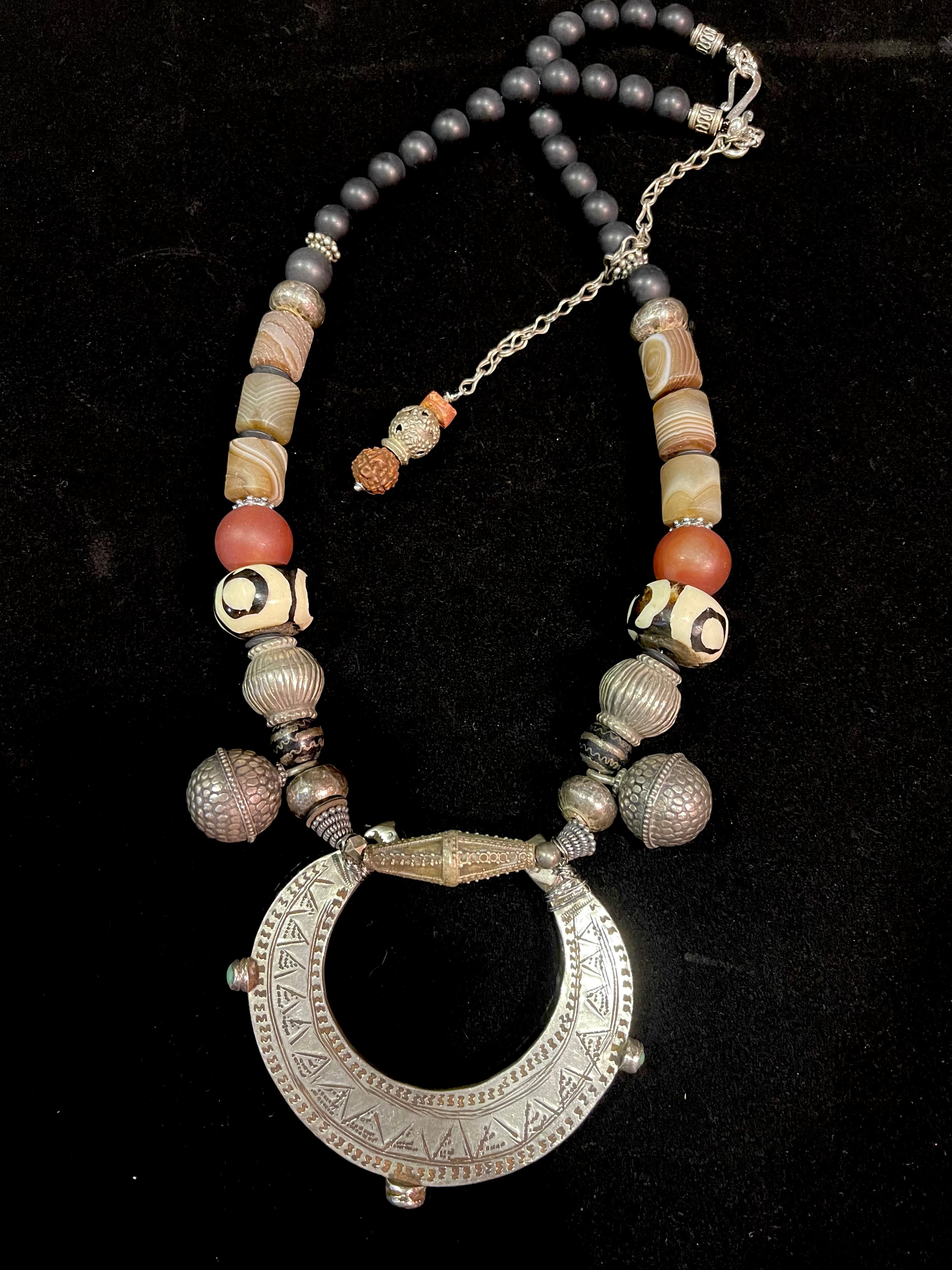 Vintage 1940s Silver Necklace from Afghanistan | Beadparadise.com