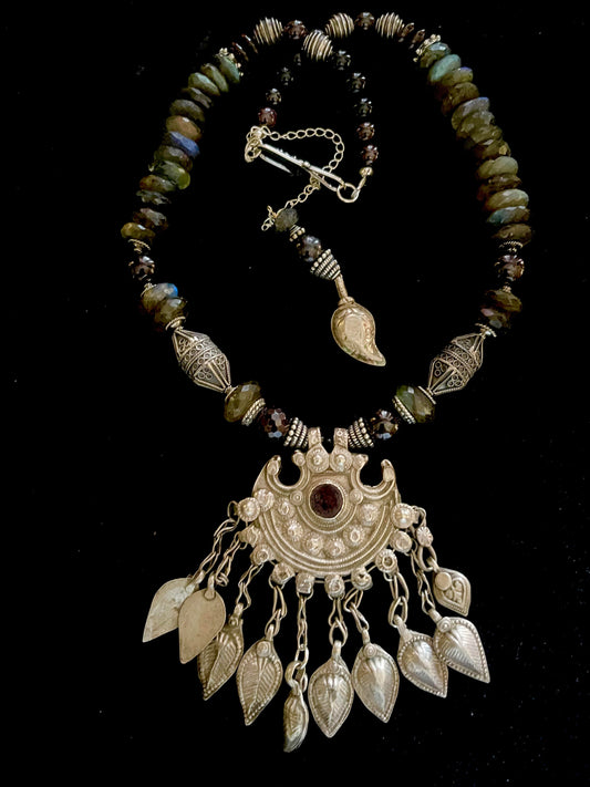 Vintage silver pendant from Afghanistan