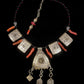 Silver and copper Tuareg amulet necklace