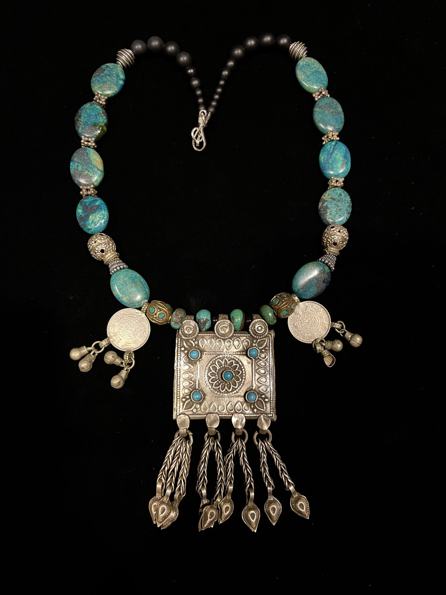 Afghan turquoise necklace