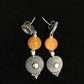 Silver and carnelian earrings