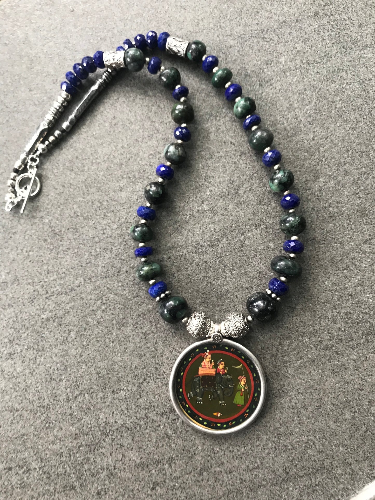 Indian miniature pendant necklace