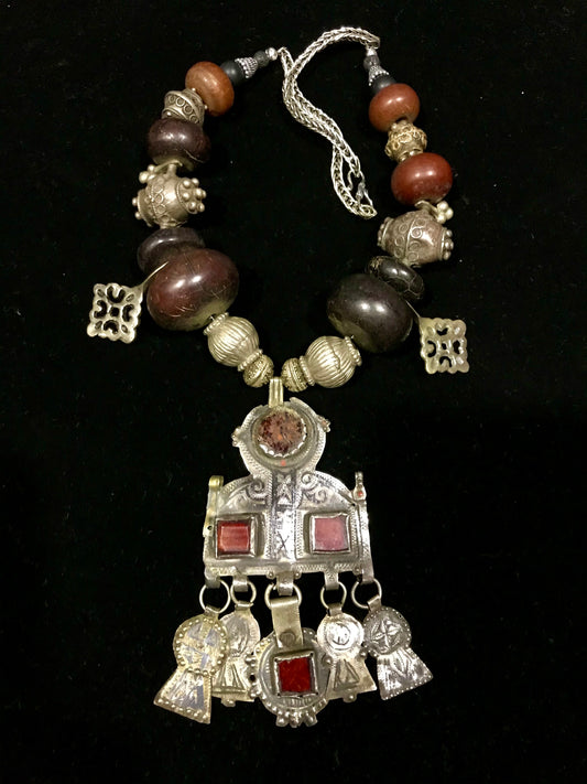 Antique Moroccan Tanit pendant necklace