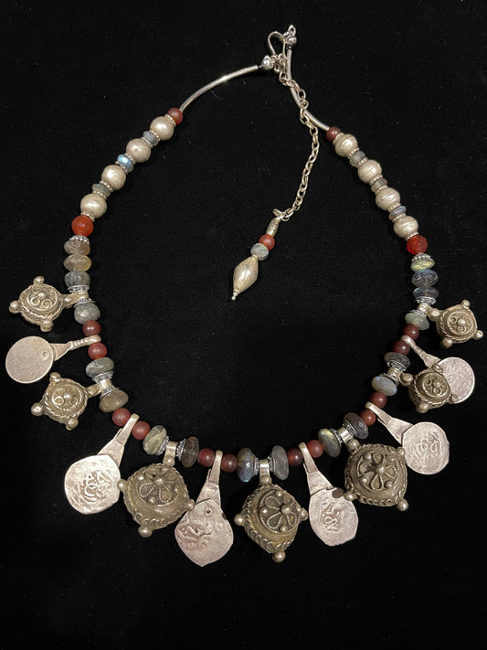 Moroccan pendants and labradorite