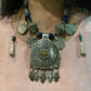 Moroccan Niello pendant necklace