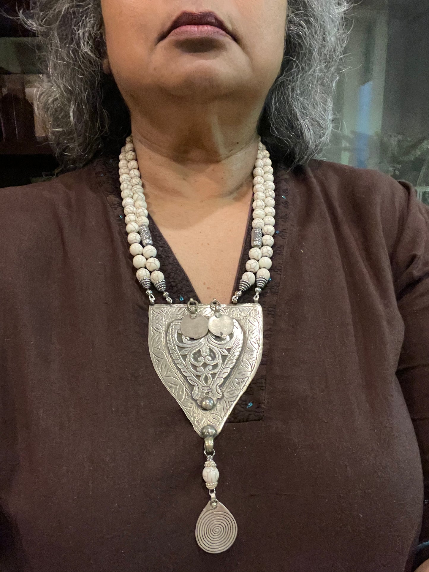 Vintage Moroccan pendant necklace