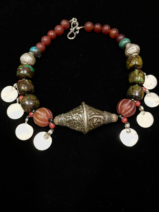 Baluchi bicone bead necklace