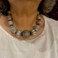 Silver beads necklace