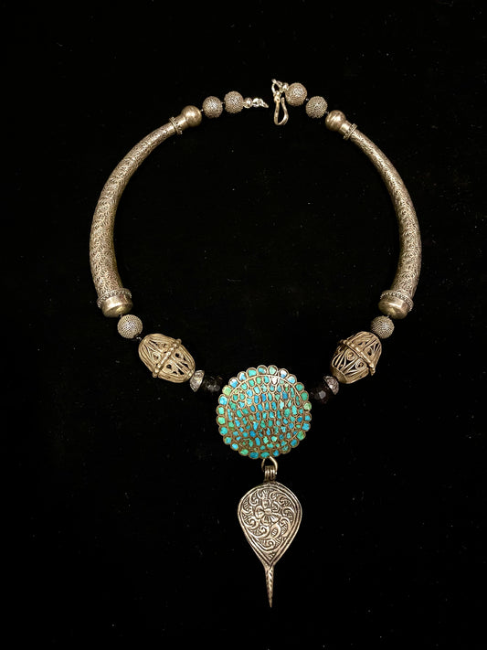Bukhara Belt buckle necklace