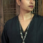 Yemeni silver tassel necklace