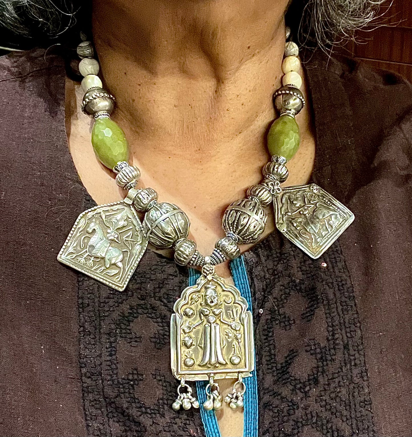 Antique Indian  Ma Durga Necklace