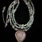 Silver and green fluorite