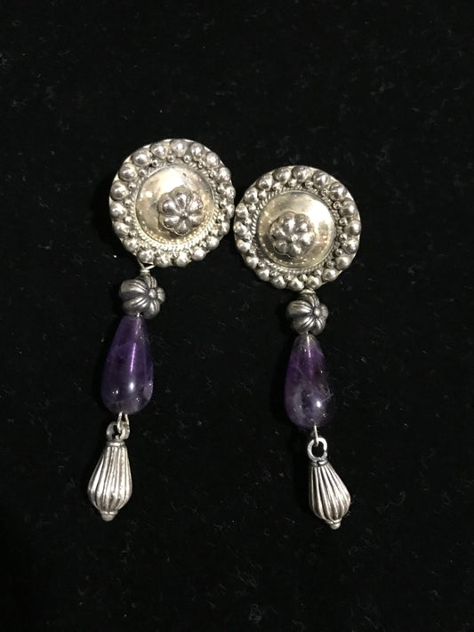 Sterling silver and amethyst