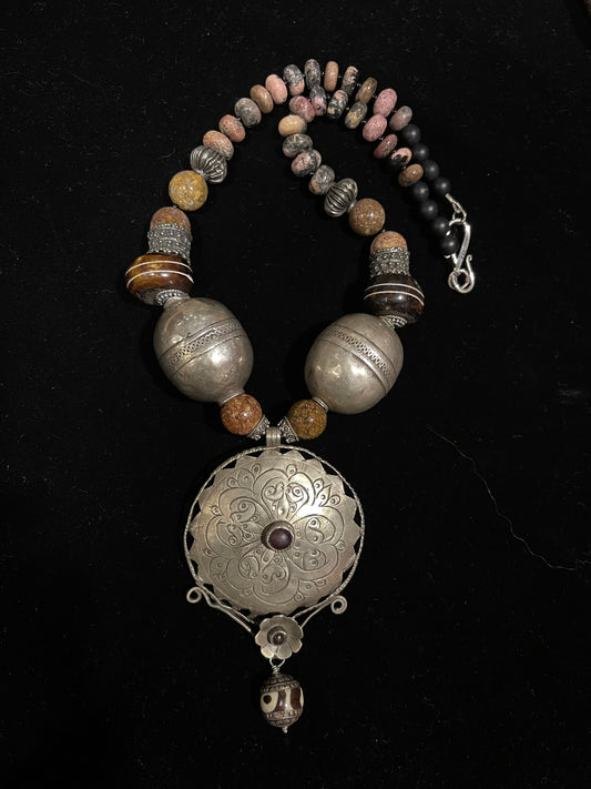 Silver Afghan Hazara necklace