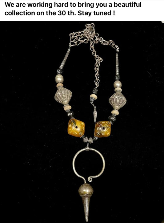Antique Thai Karan earring necklace