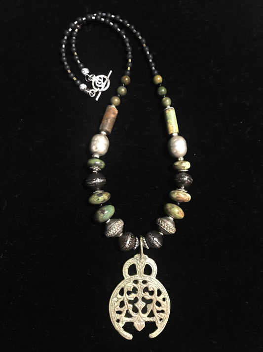Antique Sirwa pendant and turquoise