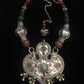 Antique silver arrowhead pendant from India, Thai karan silver beads, old agate and Kashmiri green agate