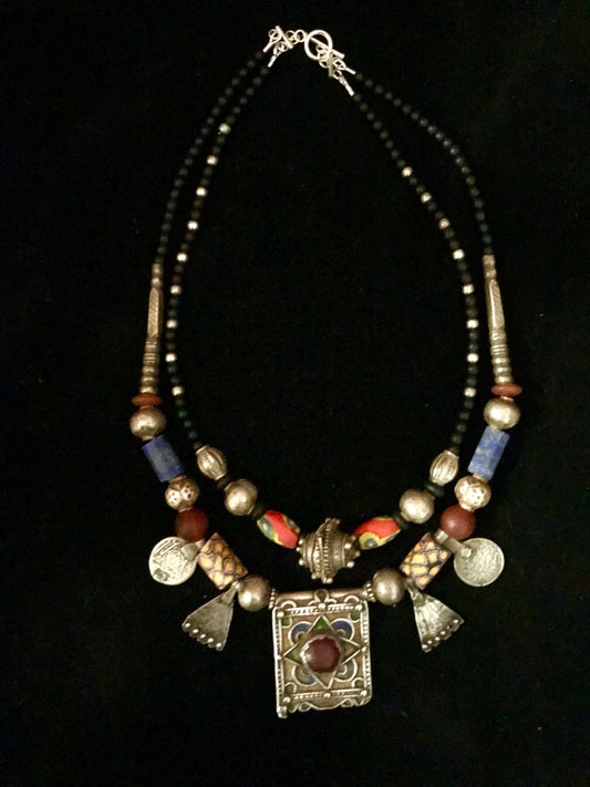 Moroccan Multi amulet Necklace