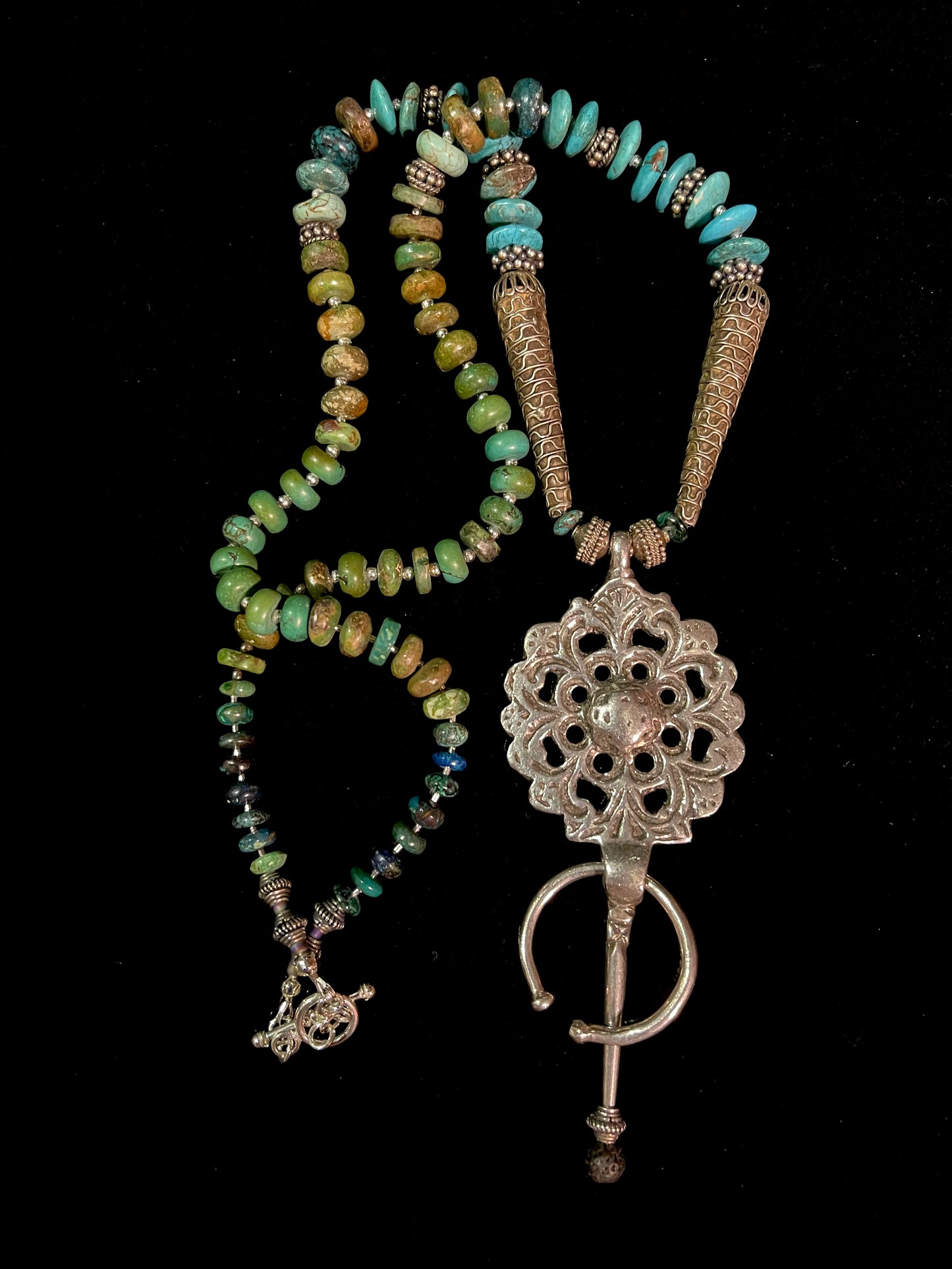 Turquoise Fibula Pendant